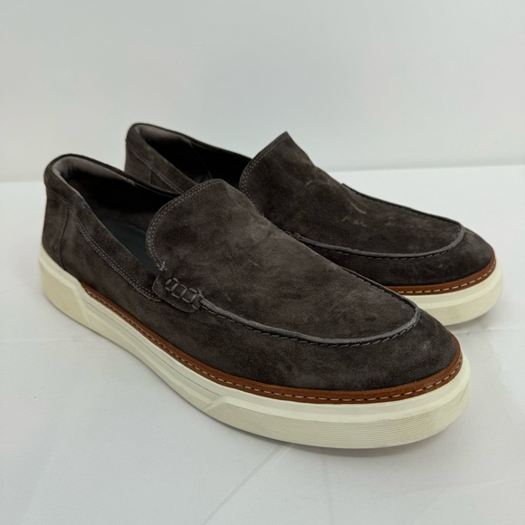 Allen Edmonds "BURKE"  Suede  Slip-On Casual Sneakers 13 EEE  Grey - Picture 2 of 10